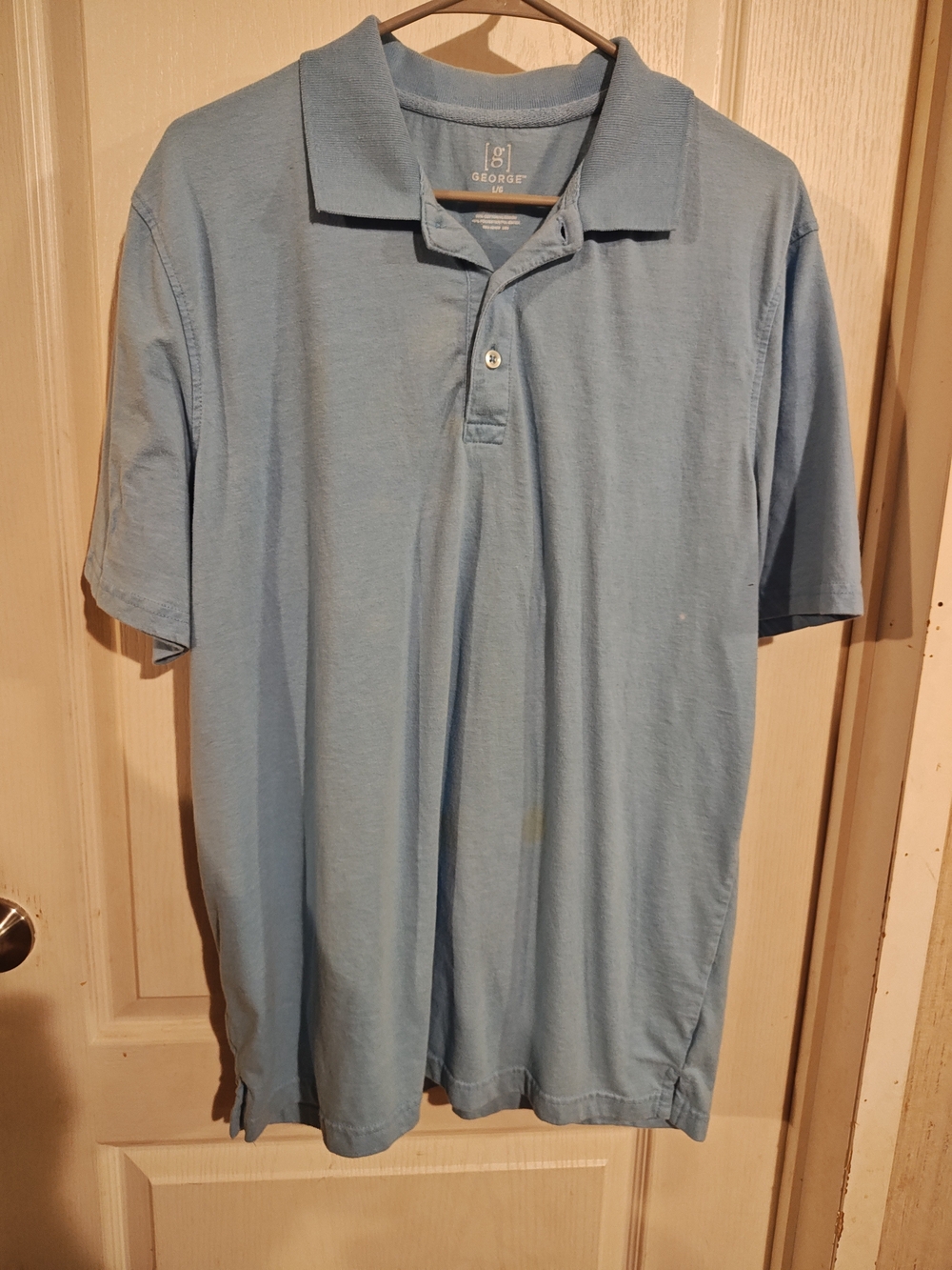 George Men's Sky Blue Short-Sleeve Polo